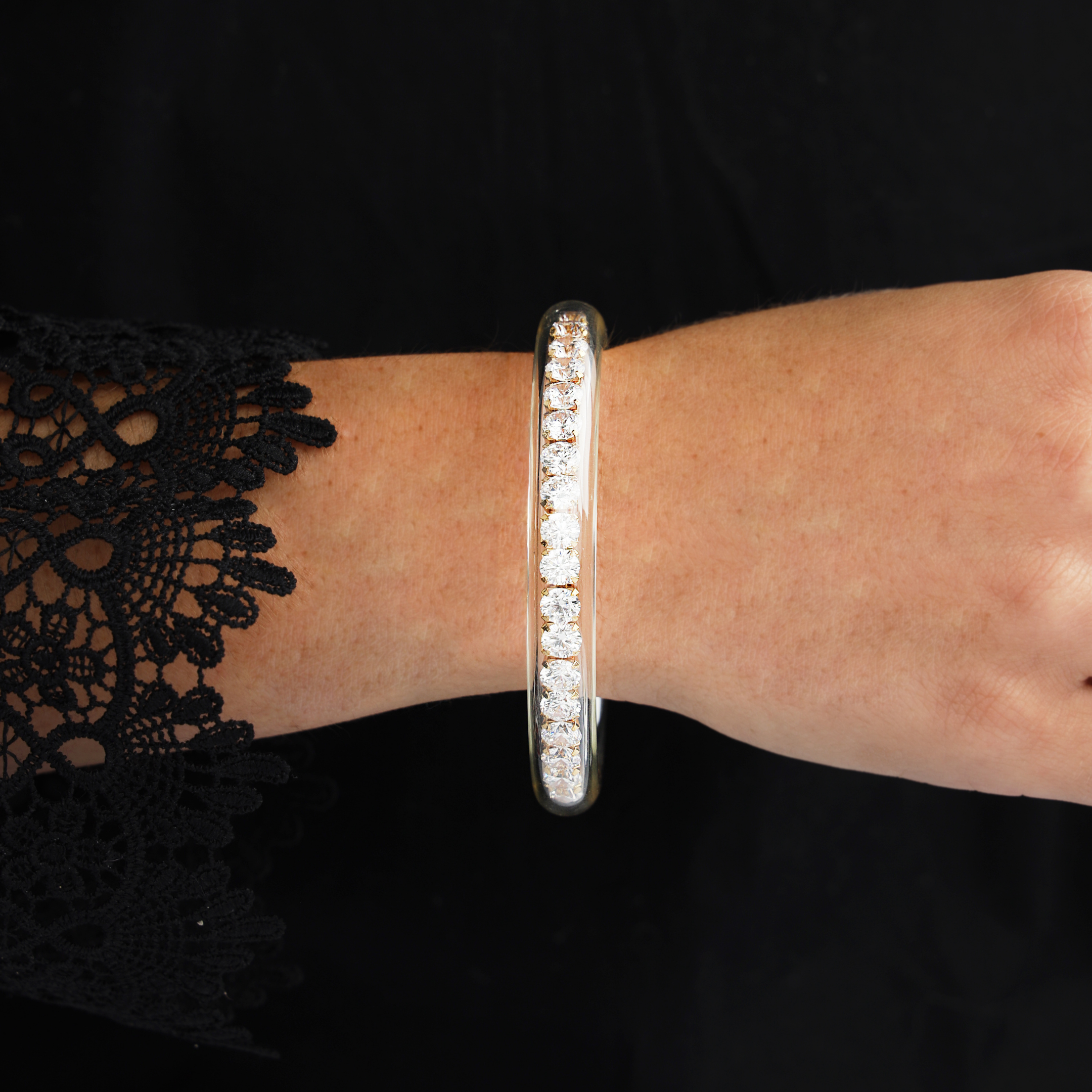 Sovereign All Weather Bangle Clear Crystal Bracelet | BuDhaGirl